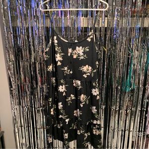 Justify Black Floral Sun Dress Size 2X